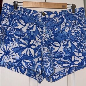 Vibrant Blue Floral Shorts